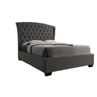 Brighton Fabric King Bed - Dark Grey
